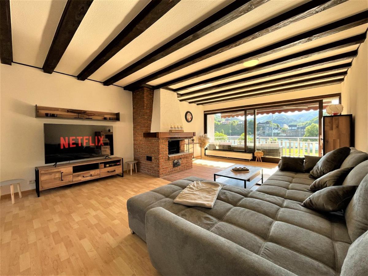 Traumaussicht Kamin Balkon Burgblick 65 Zoll Tv Netflix Sky Joyn Lindenplatz Apartment Bullay Ngoại thất bức ảnh