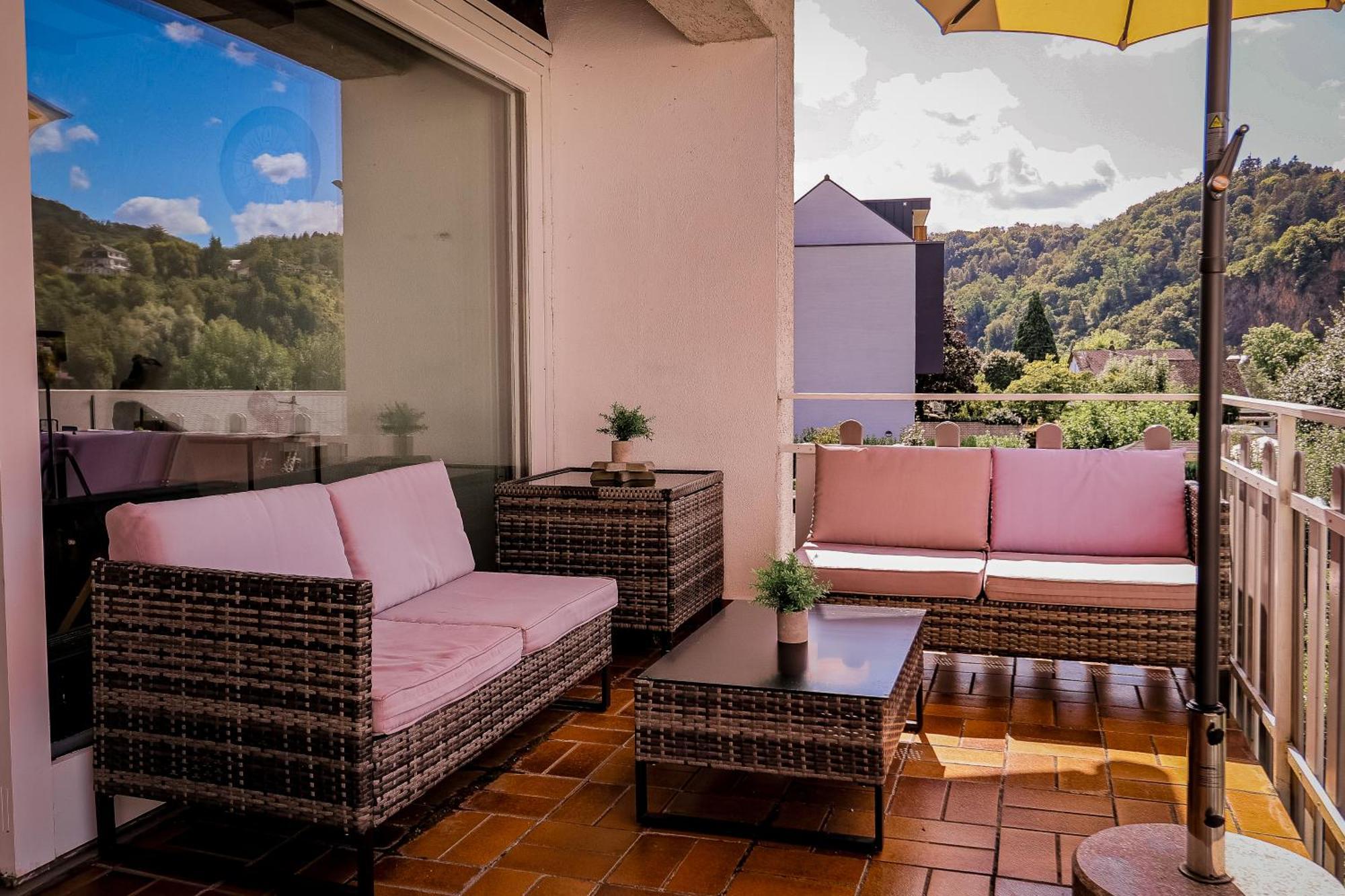 Traumaussicht Kamin Balkon Burgblick 65 Zoll Tv Netflix Sky Joyn Lindenplatz Apartment Bullay Ngoại thất bức ảnh